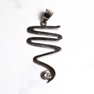 Taxco Mexico Sterling Silver Lightning Bolt Pendant TR-111